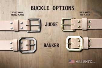 buckle options for wide rough out gun belt