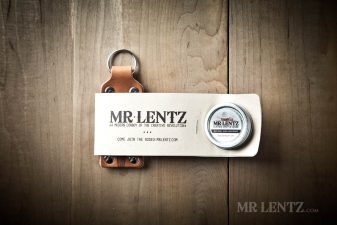 desert keychain with tin of leather conditioner