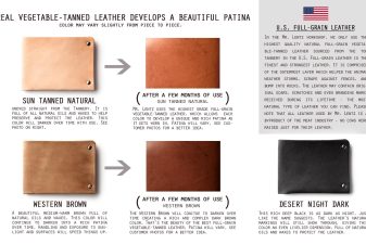 Color options for leather goods