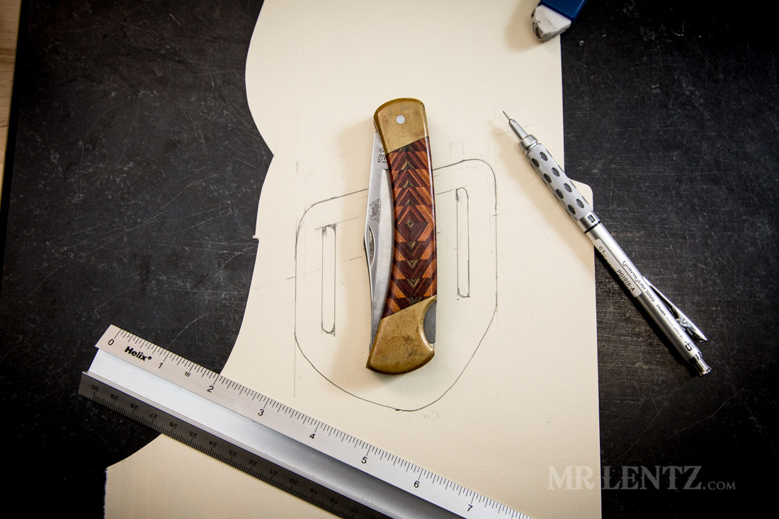 designing a wet formed knife sheath
