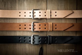double tongue leather belt color options