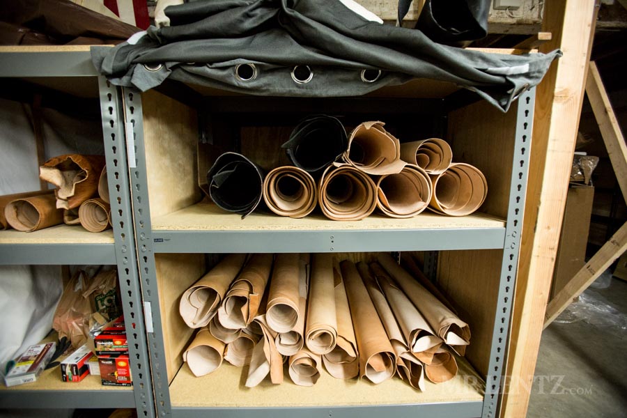simple leather shelves