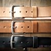wide leather gun belts single layer
