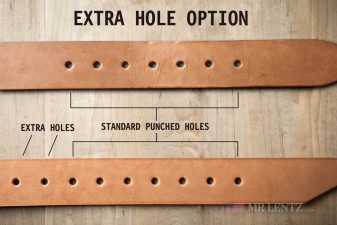 extra hole options on single layer gun belt