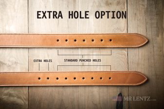 extra hole options for wide leather gunbelt