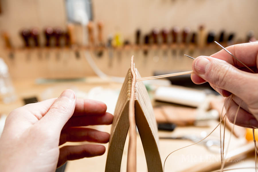 pulling the thread taught