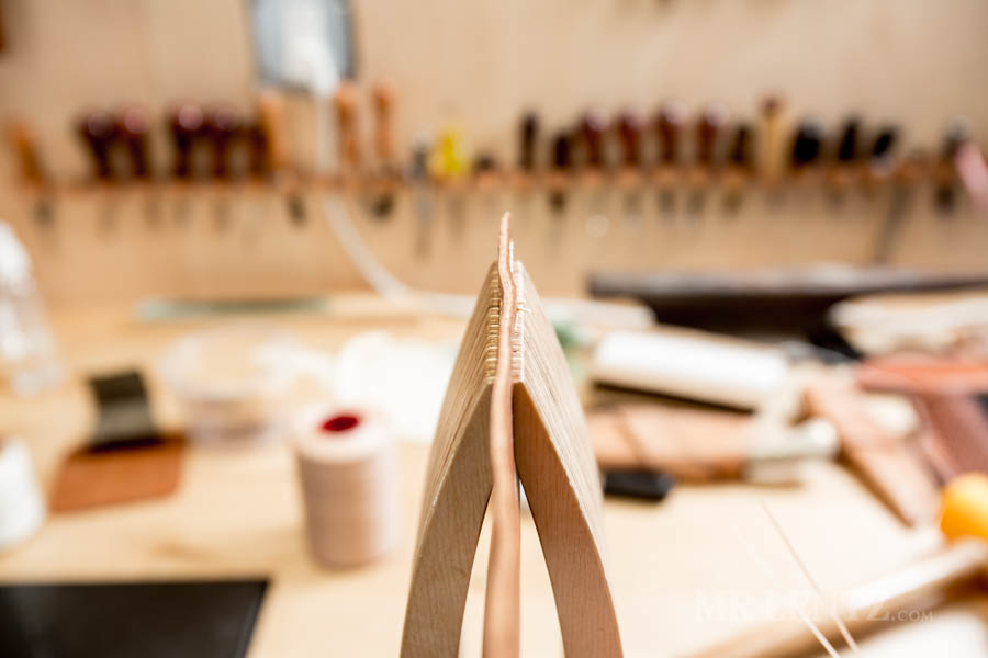 leather clamped in a leather pony