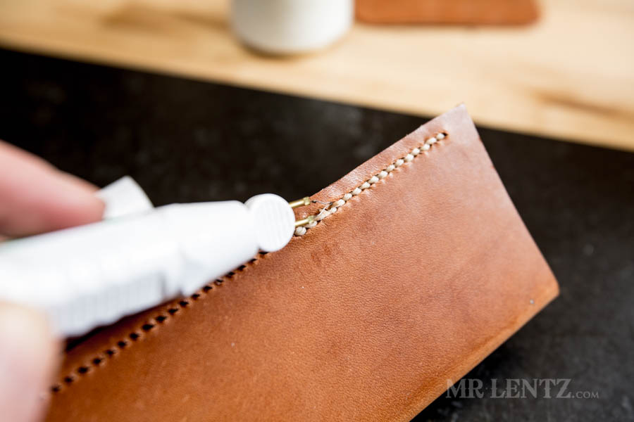 close up of thread burner