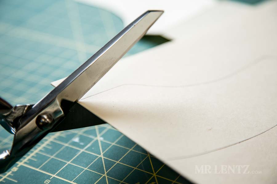 cutting the axe sheath template