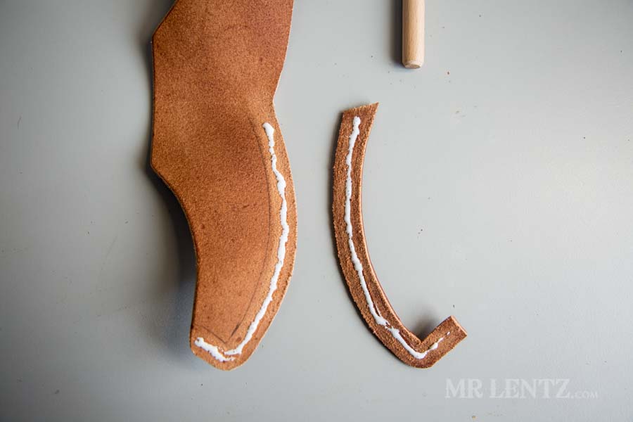glue line for axe sheath