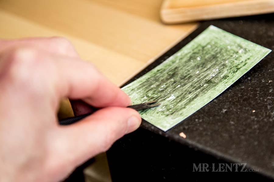 stropping a diamond awl chisel