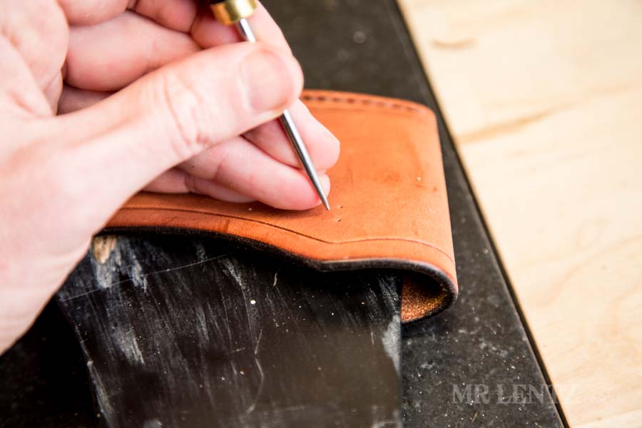 marking button hole on sheath