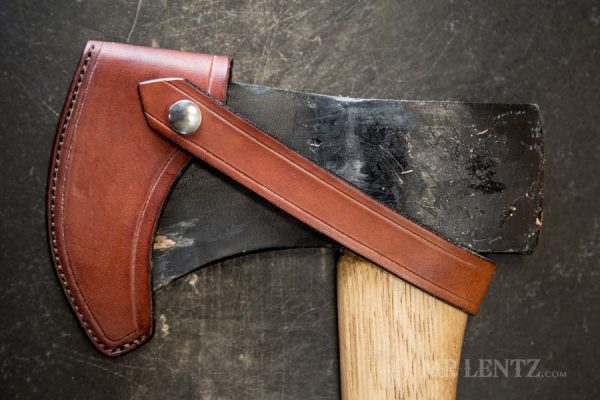 how to make a leather axe sheath