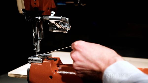 rotating needle to pull up bobbin thread leather sewing machine