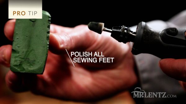 green polishing compound and Dremel leather sewing machine