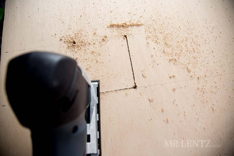 cutting electric box hole with jigsaw