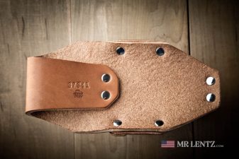 back of brown beer holster
