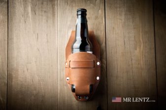 leather beer holster inbrown