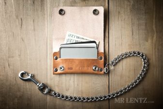 leather biker wallet