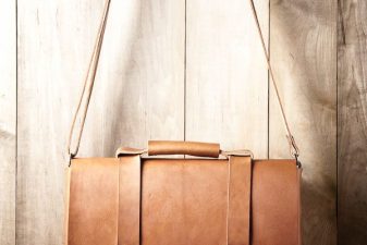 handmade leather briefcase