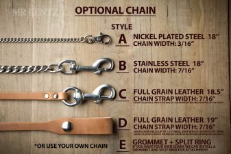 Leather chain wallet optional chains