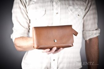 Brown Leather clutch purse