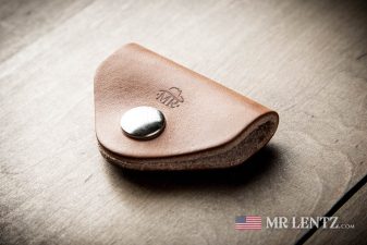 simple cord keeper in brown leather