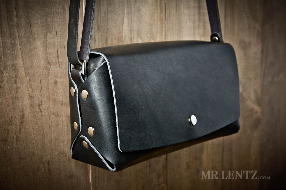 black leather crossbody purse