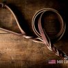 brown leather dog leash