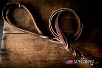 brown leather dog leash