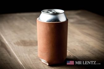 leather can koozie