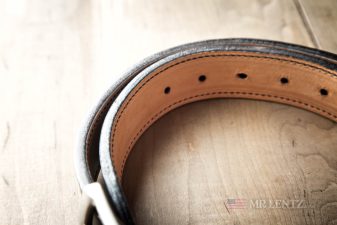 polished edge on gun belt