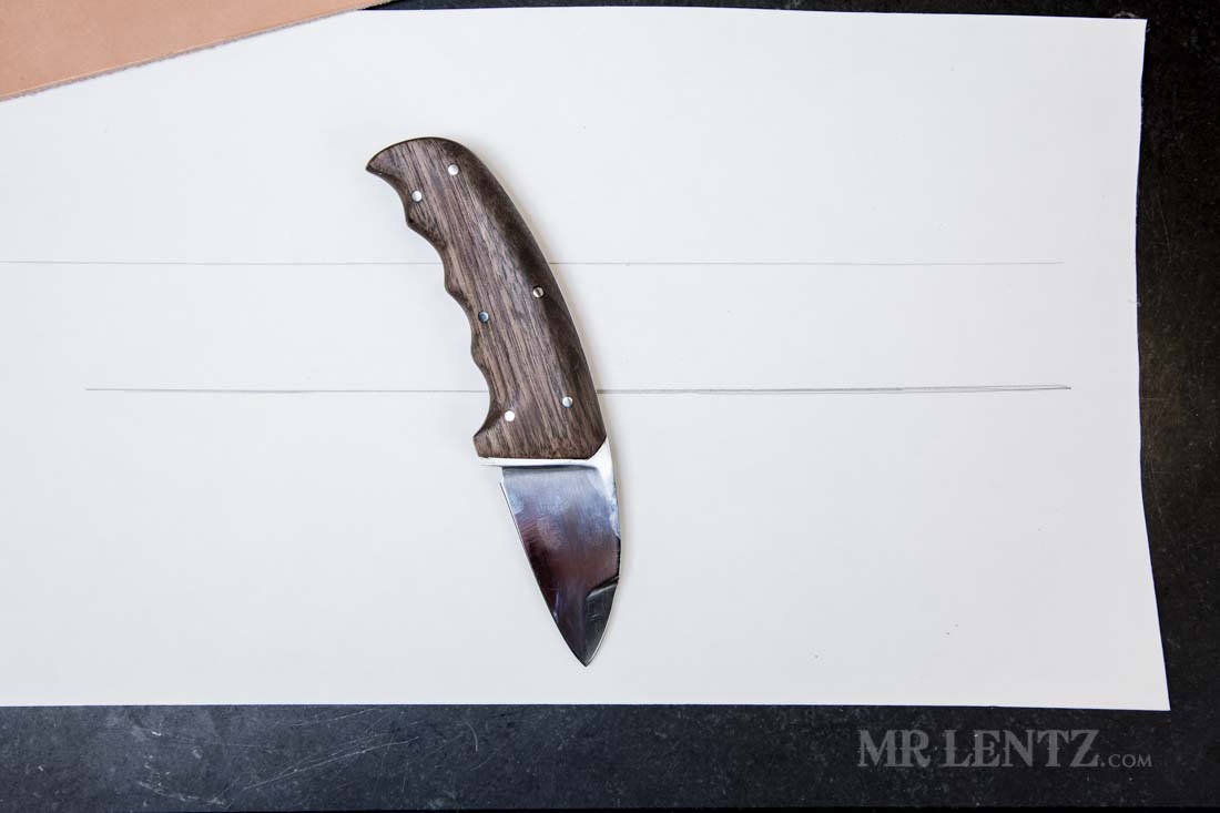 knife sheath templating drawing