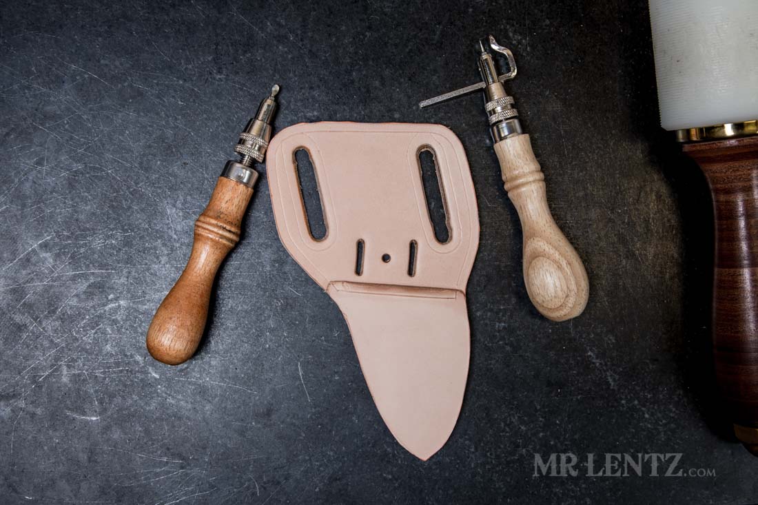 preparing the sheath before sewing