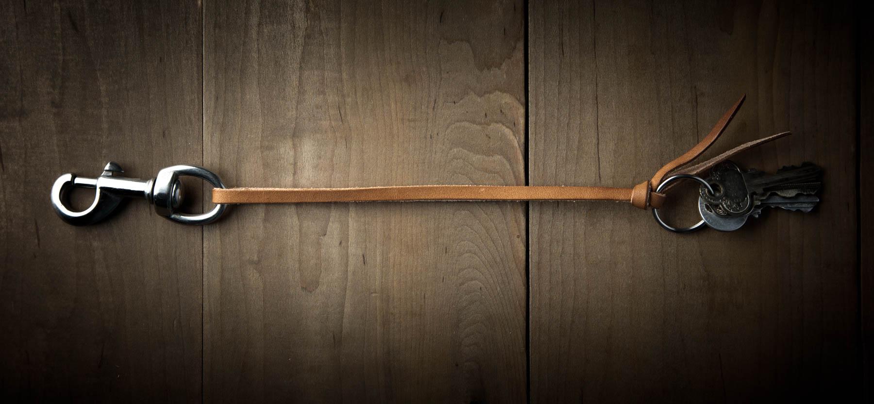 the leather knot keychain lanyard