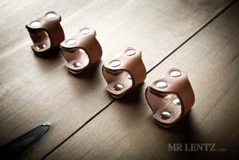 brown leather napkin rings