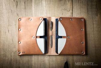 leather passport wallet for two