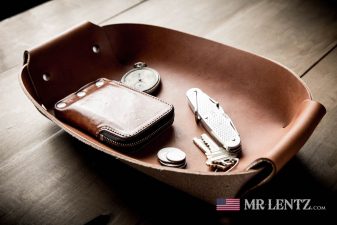 larger leather valet tray usa made