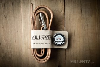 wide leather belt with leather conditioner
