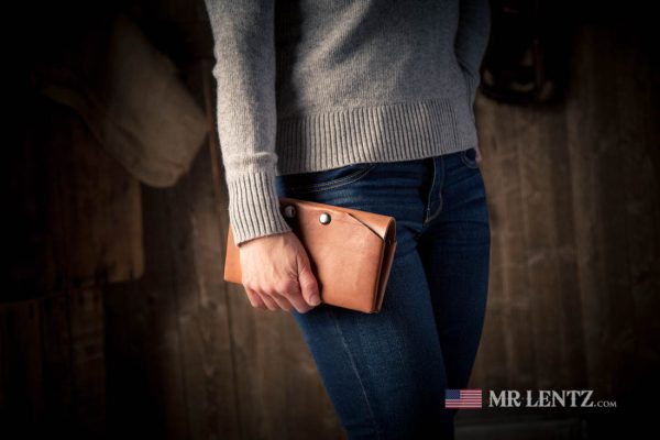 womens leather phone clutch purse made in the usa