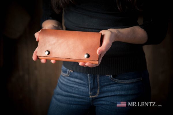 womens leather wallet handmade in the usa