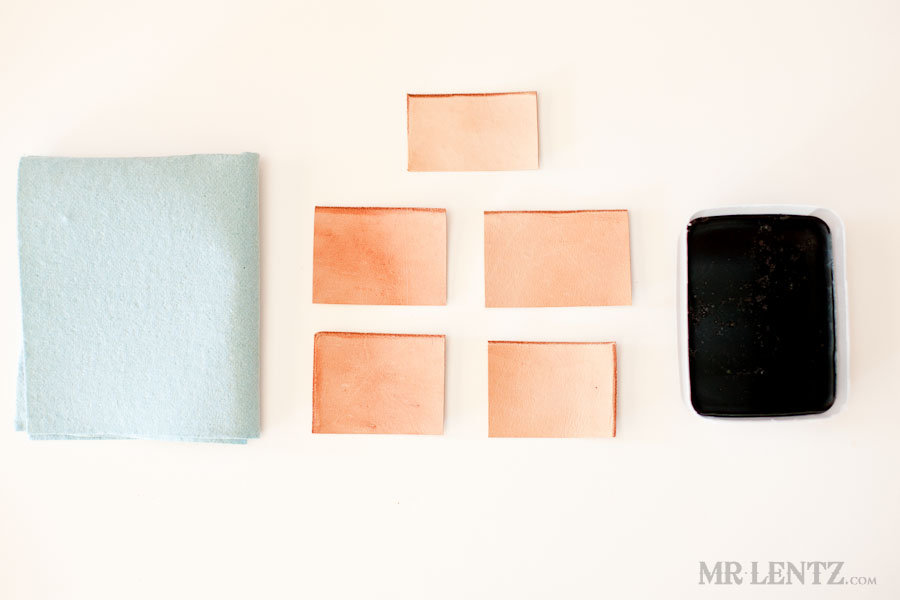 Wine and steel wool and leather samples