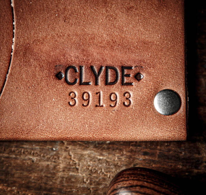 leather wallet with branded name personalization usa made
