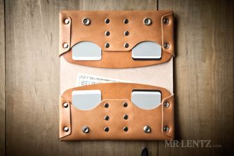 interior brown phone clutch