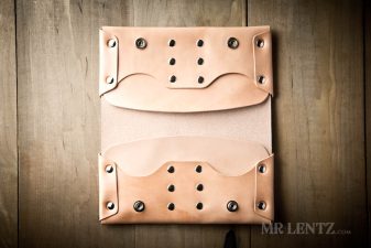 interior tan phone clutch