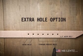 extra hole option on rough out gun belt