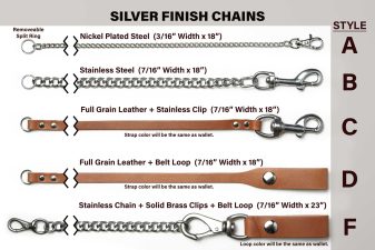 Silver Finish Chain Options