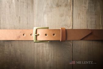 gun belt single ply with brass buckle