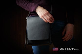 black slim minimal purse