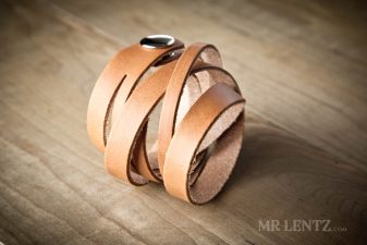 brown split wrap wrist cuff